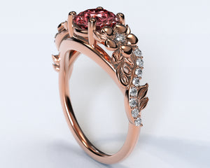 Unique Morganite Engagement Ring Rose Gold