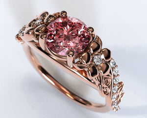 Unique Morganite Engagement Ring Rose Gold