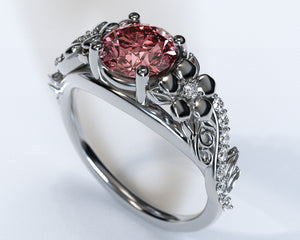 Unique Morganite Engagement Ring Rose Gold