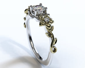 Diamond Flower Engagement Ring