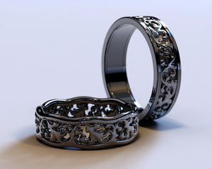 his and hers wedding bands black Vidar boutique
