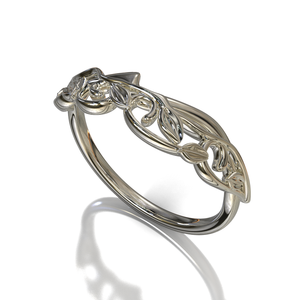 Unique Lotus Flower Wedding Ring
