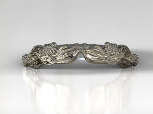 Unique Floral Wedding Ring