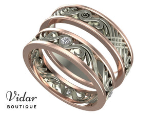 His and Her Matching Wedding Bands