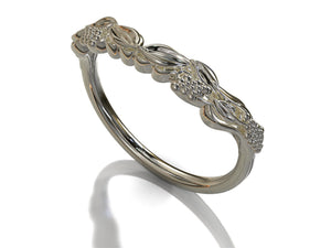 Unique Floral Wedding Ring