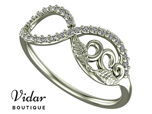 Infinity White Gold Wedding Ring For Women