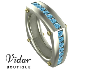 aquamarine wedding rings