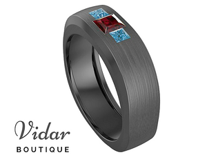 ruby mens wedding bands