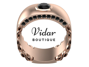 Mens Black Diamond Wedding Bands