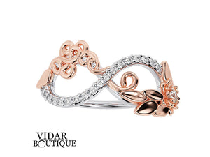 Unique Infinity Diamond Wedding Ring For Women
