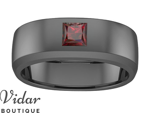 ruby unique wedding rings for him