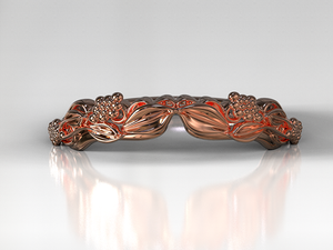 Unique Floral Wedding Ring