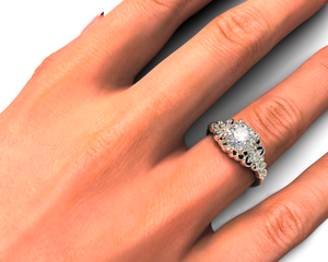 Blooming White Gold Engagement Ring