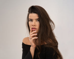 Unique Blooming White Gold Engagement Ring