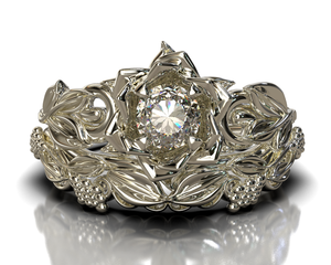 Floral Wedding Ring Set