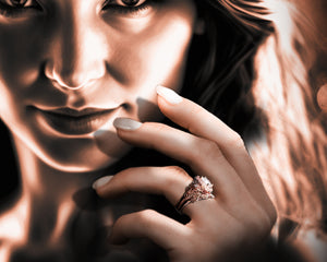 Unique Flower Diamond Bridal Ring Set