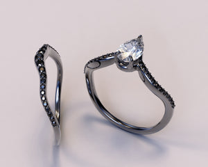 Lab Grown Diamond Engagement Ring Set 
