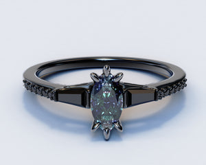 Alexandrite Marquise Engagement Ring Set