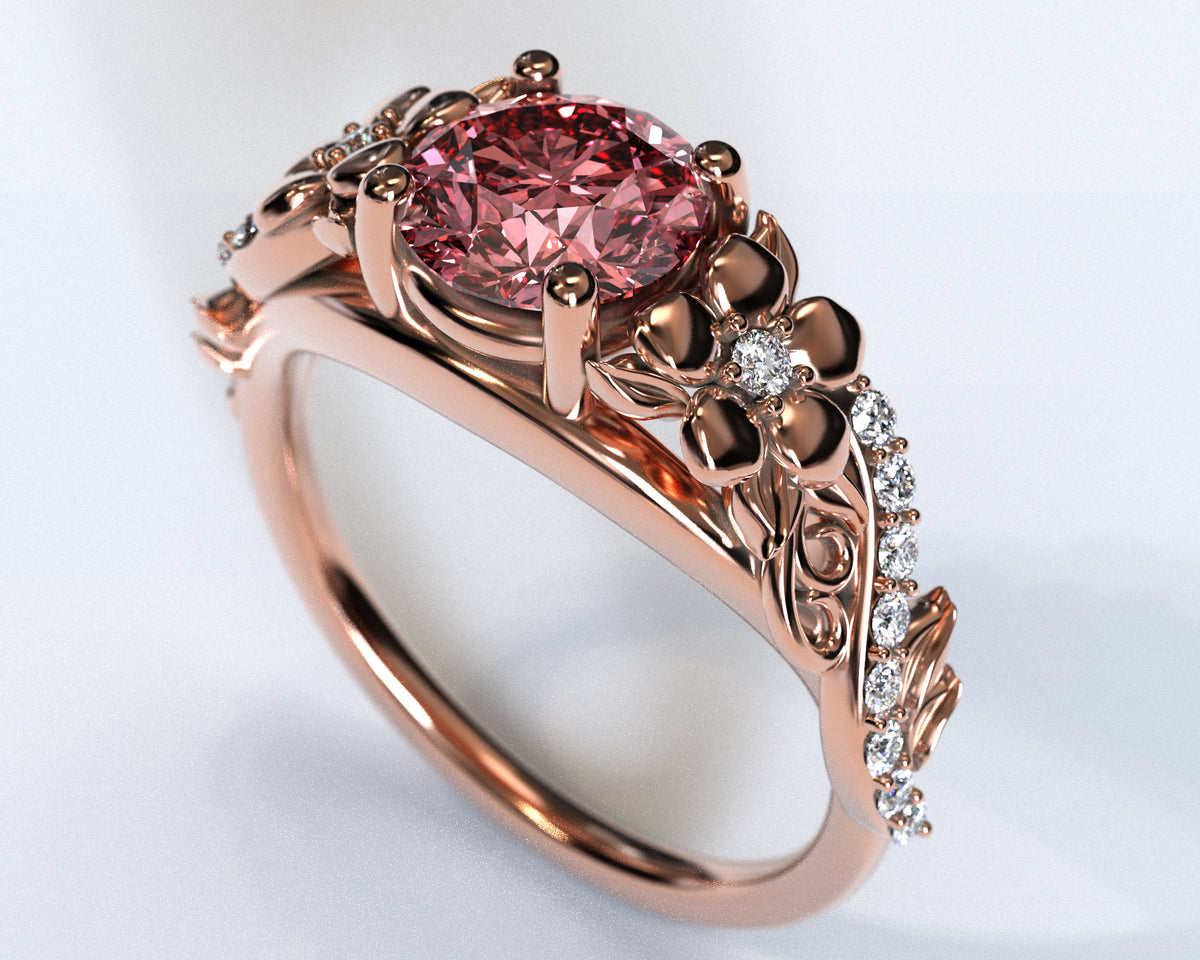Unique Morganite Engagement Ring Rose Gold