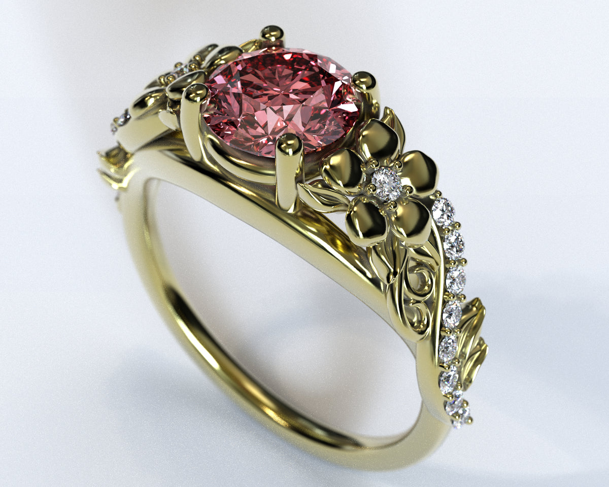 Unique Morganite Engagement Ring Rose Gold