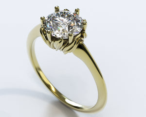 Blooming Diamond Halo Engagement Ring