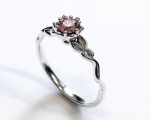 Rose Gold Floral Morganite Engagement Ring