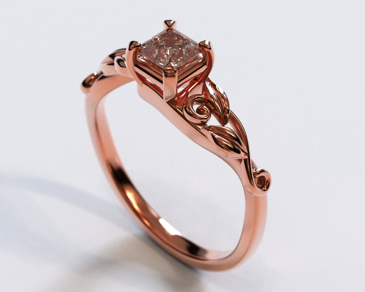 Rose Gold Morganite Engagement Ring