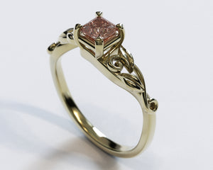 Rose Gold Morganite Engagement Ring