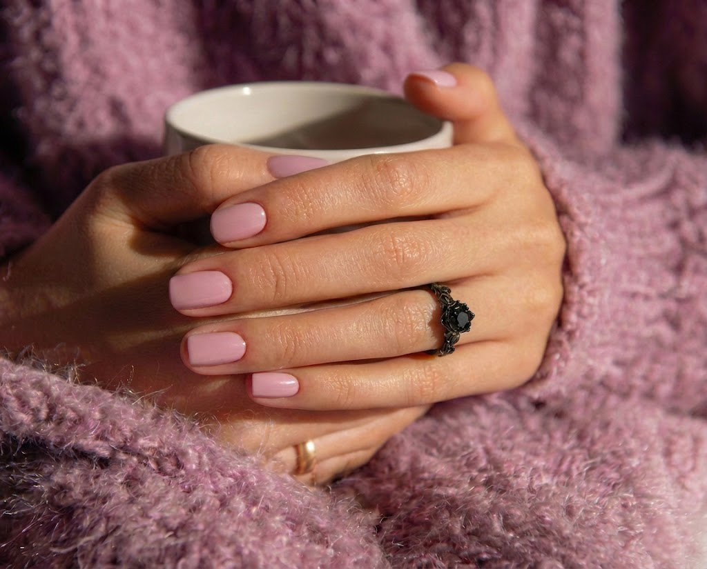 Unique Black Gold Engagement Ring