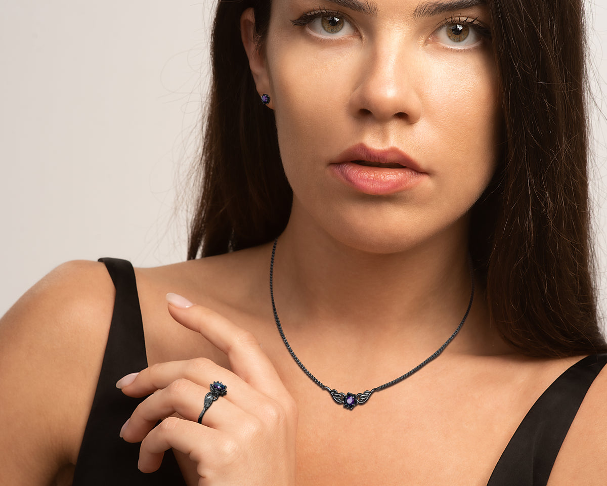 Alexandrite Necklace - Gothic Style