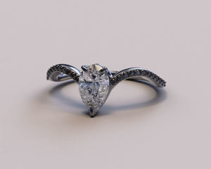 Lab Grown Diamond Engagement Ring Set - Art Deco Style