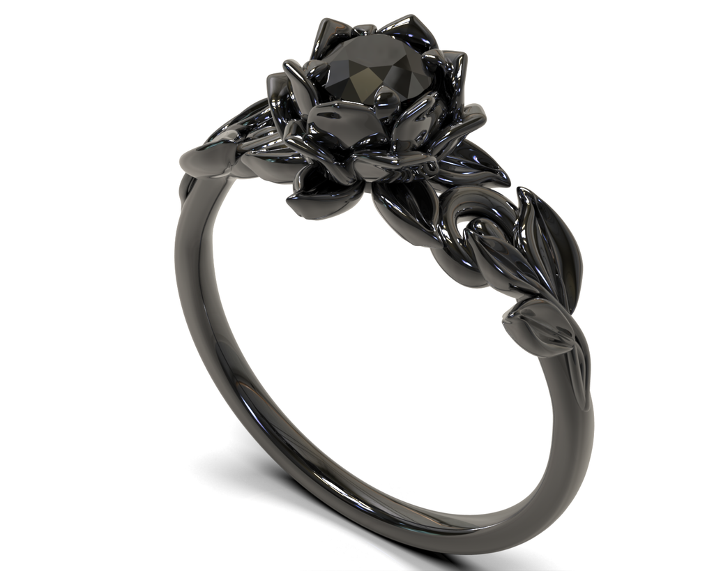 Womens gothic engagement best sale rings