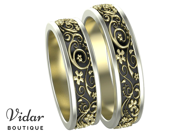 Unique Matching Wedding Rings His And Hers