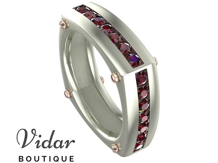 ruby mens wedding bands
