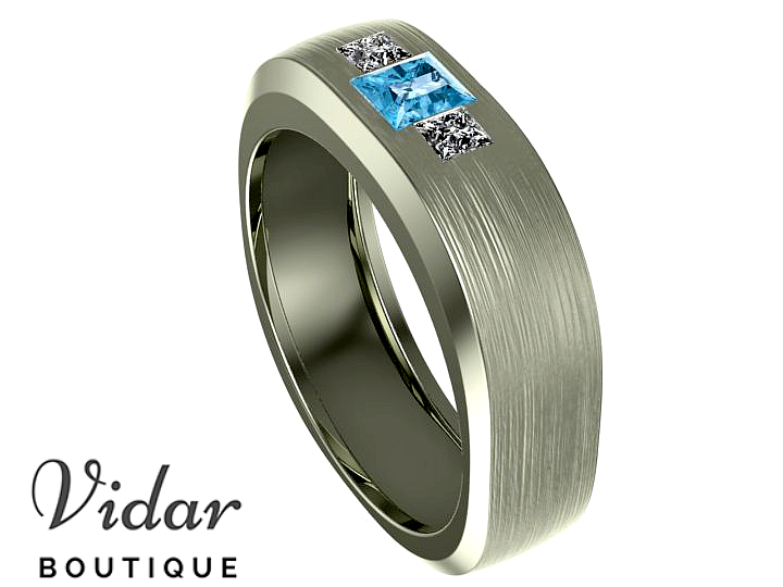 aquamarine wedding band