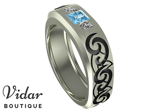 aquamarine wedding ring