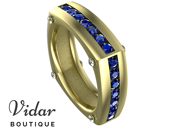 sapphire wedding bands