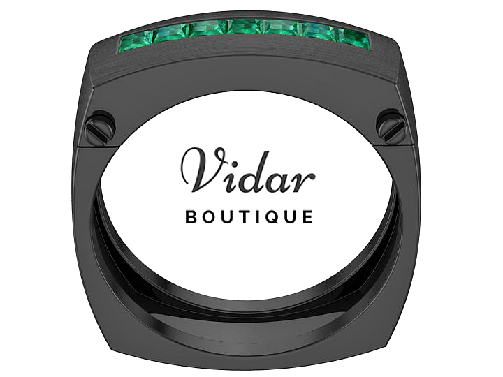 emerald wedding bands