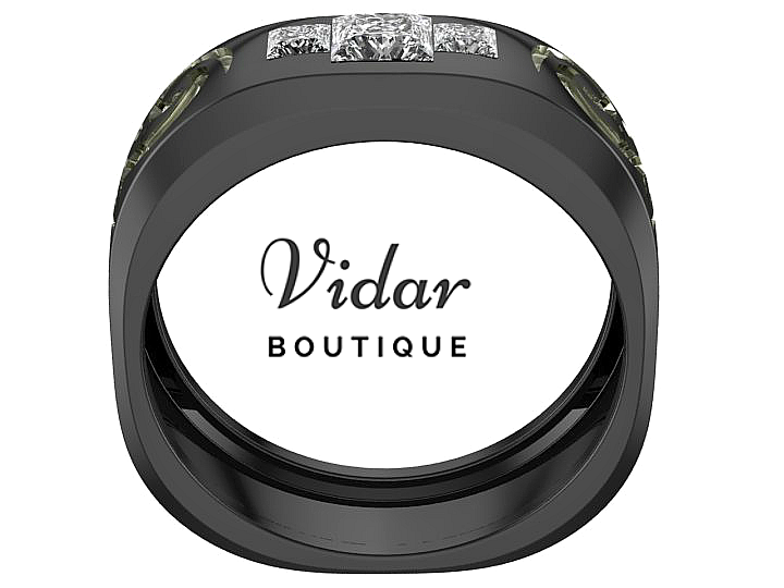 black gold wedding band