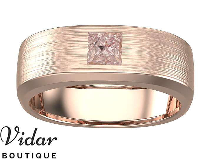 Mens morganite hot sale wedding ring