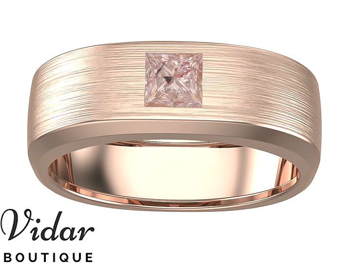 Mens morganite 2025 wedding ring