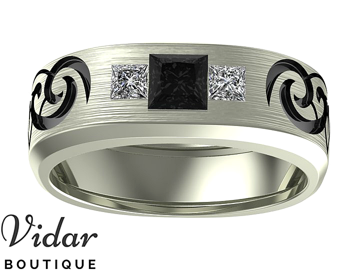 black diamond wedding rings
