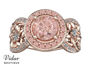 morganite engagement ring rose gold