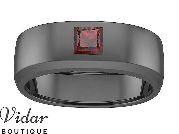 ruby unique wedding rings for him