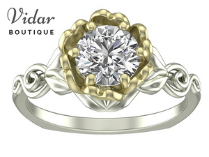 Unique Flower Engagement Ring