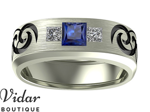 sapphire wedding bands