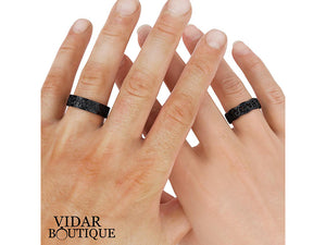 Black Gold Matching Wedding Bands His And Hers
