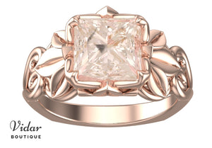 rose gold morganite engagement rings