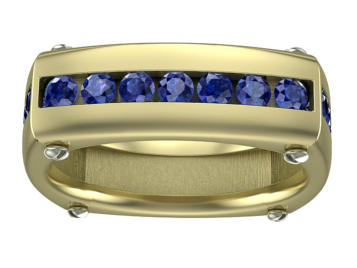 mens sapphire wedding band