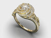 Floral Moissanite Engagement Ring